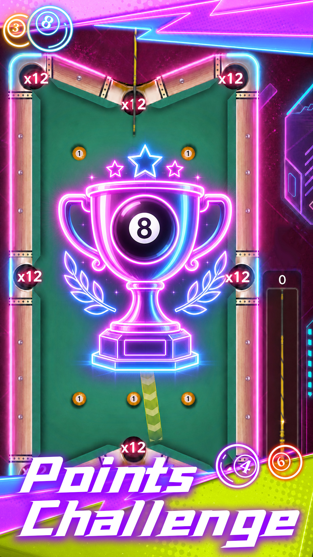 Peak Pool challenge level goals and tasks